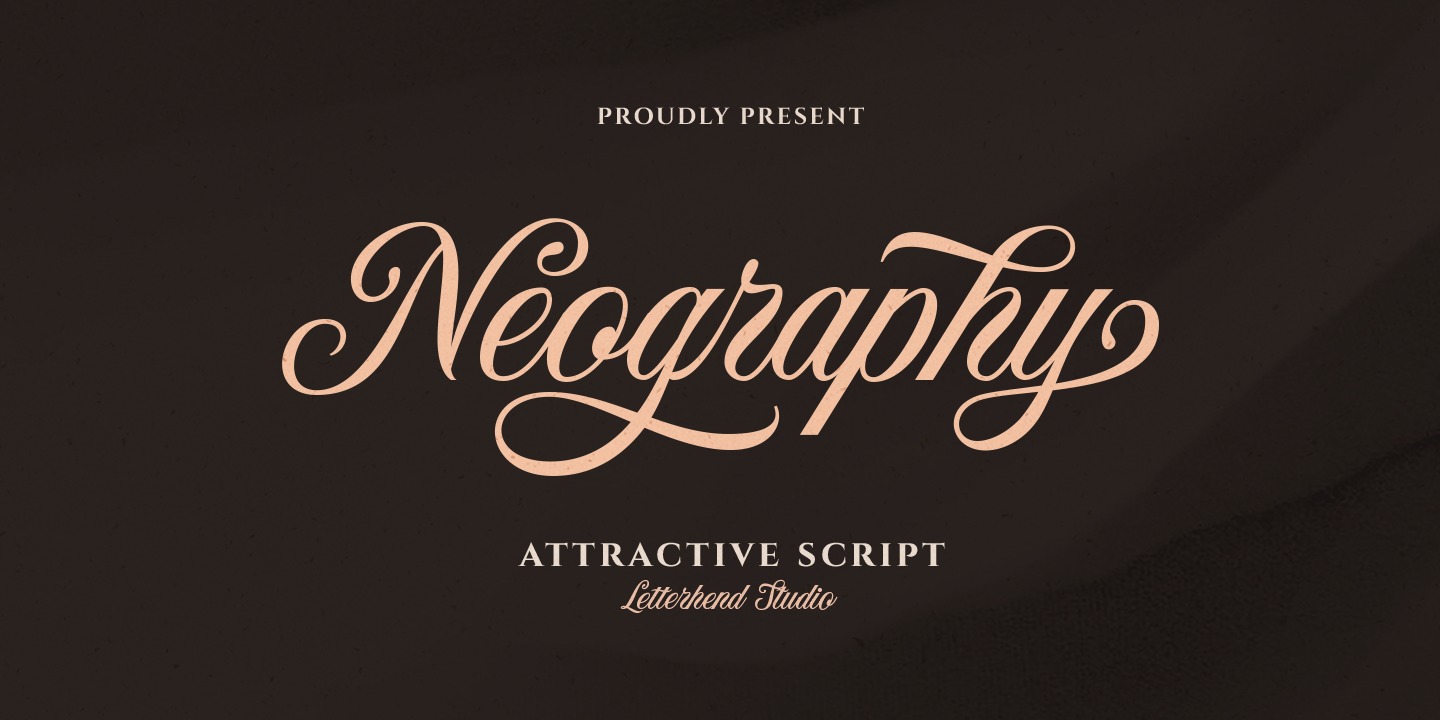 Пример шрифта Neography